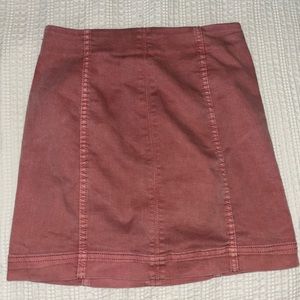 Cute dusty rose color jean mini skirt